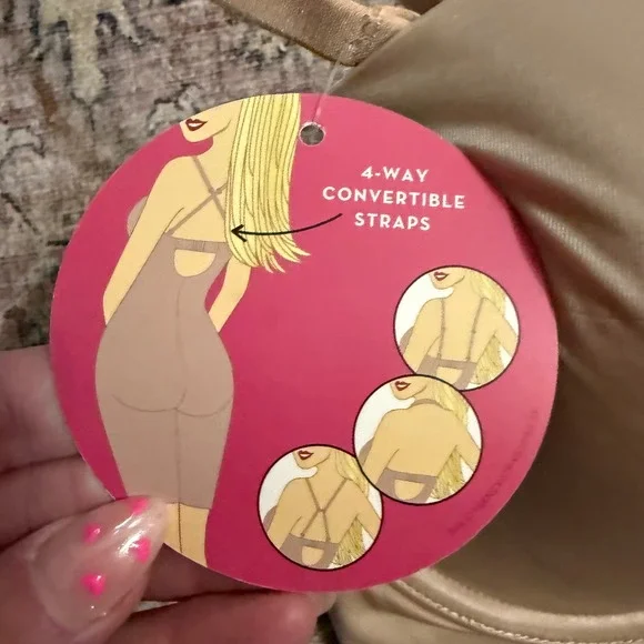 Spanx Suit Your Fancy Strapless Cupped Mid-Thigh Bodysuit Champagne L 10156R NWT - Picture 12 of 12